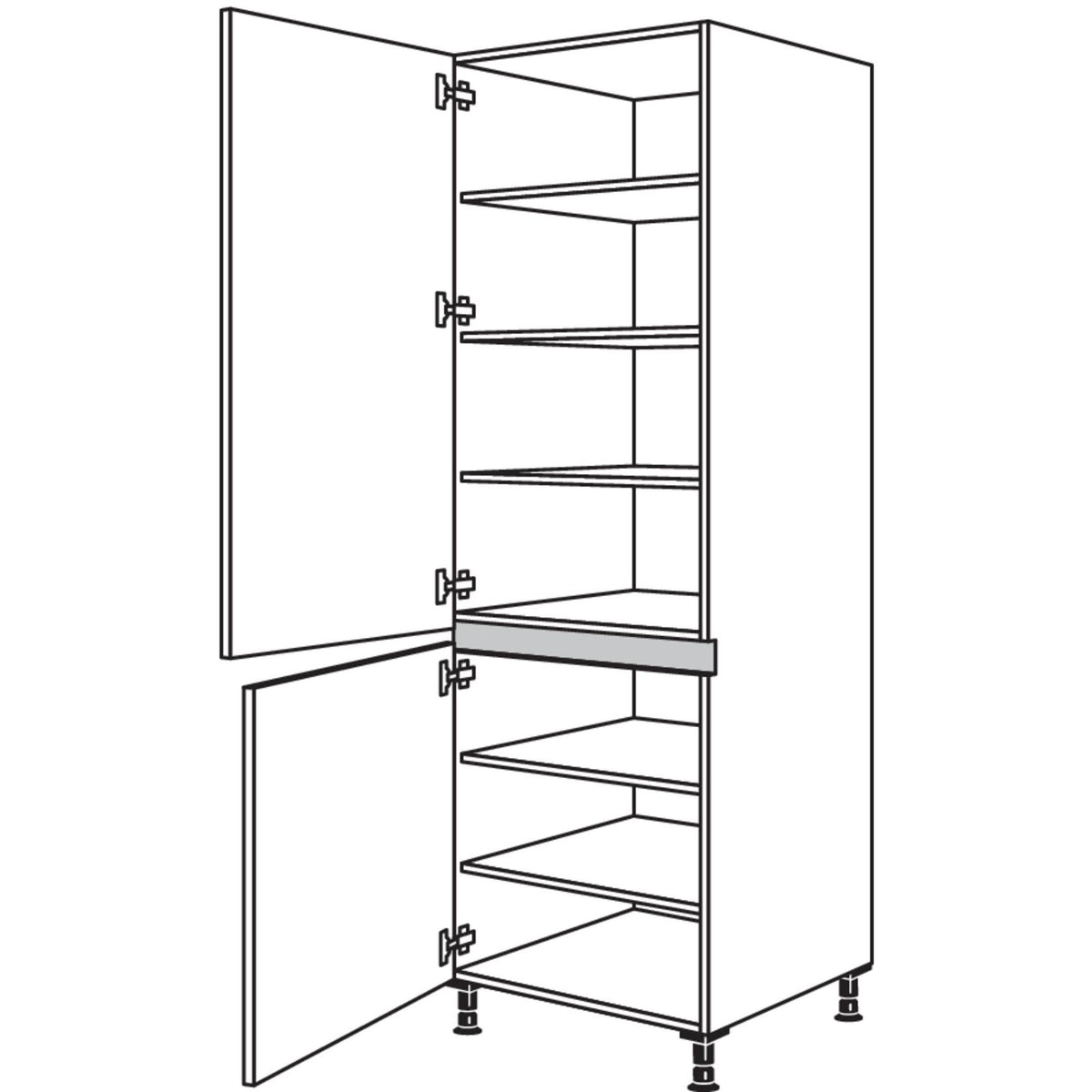 Nobilia XL-Geschirr-- Vorratsschrank NH30-1X 30303