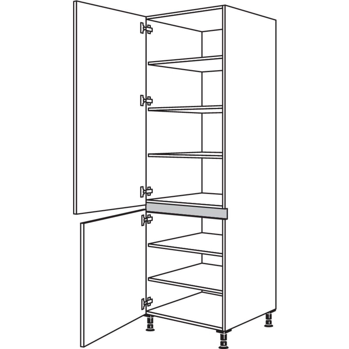 Nobilia XL-Geschirr-- Vorratsschrank NH30-2X 43303