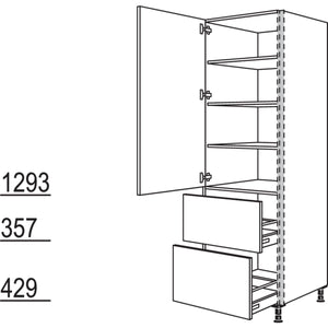 Nobilia XL-Geschirr-- Vorratsschrank NHS2A60-1X 34909