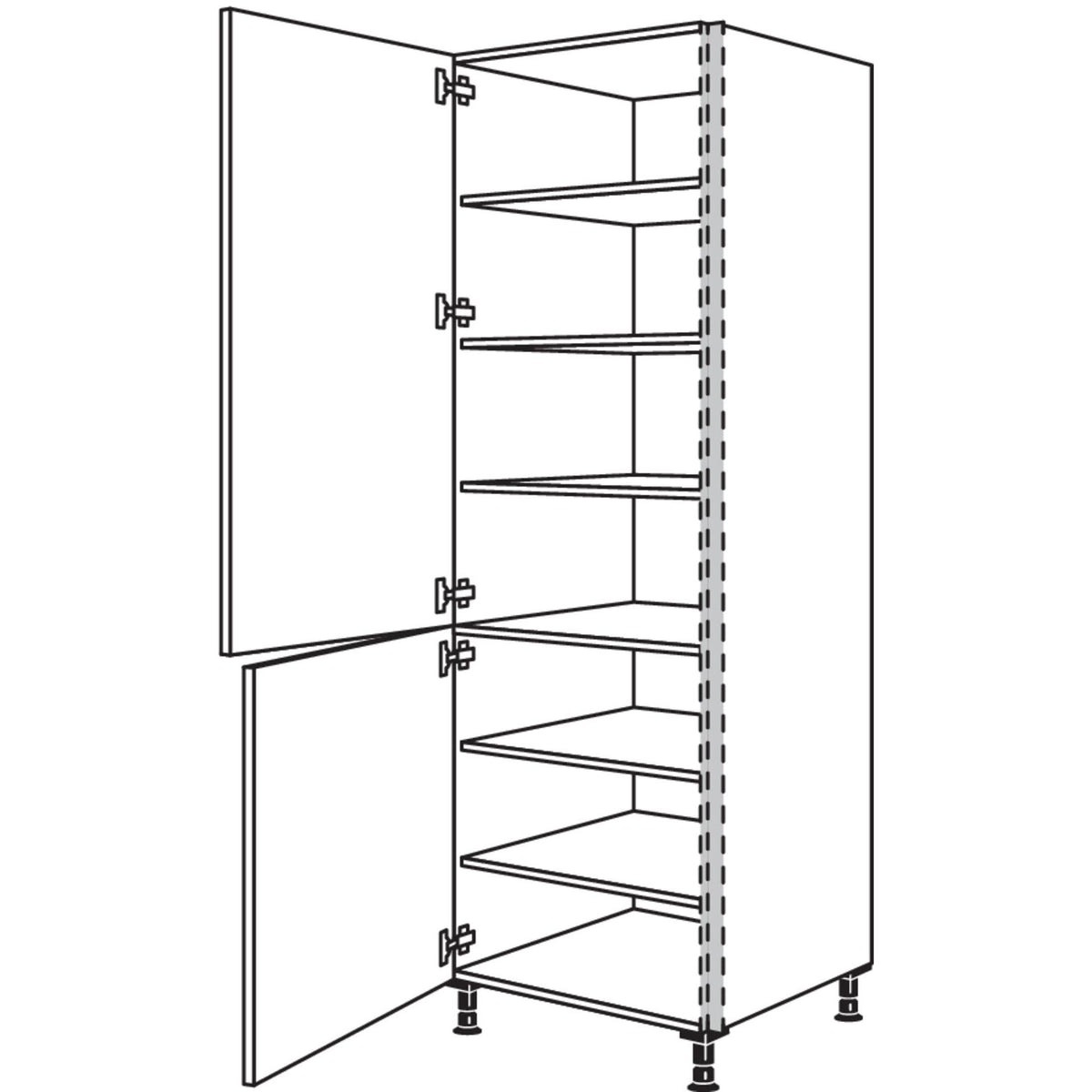 Nobilia XL-Geschirr-- Vorratsschrank NHS50-1X 34903