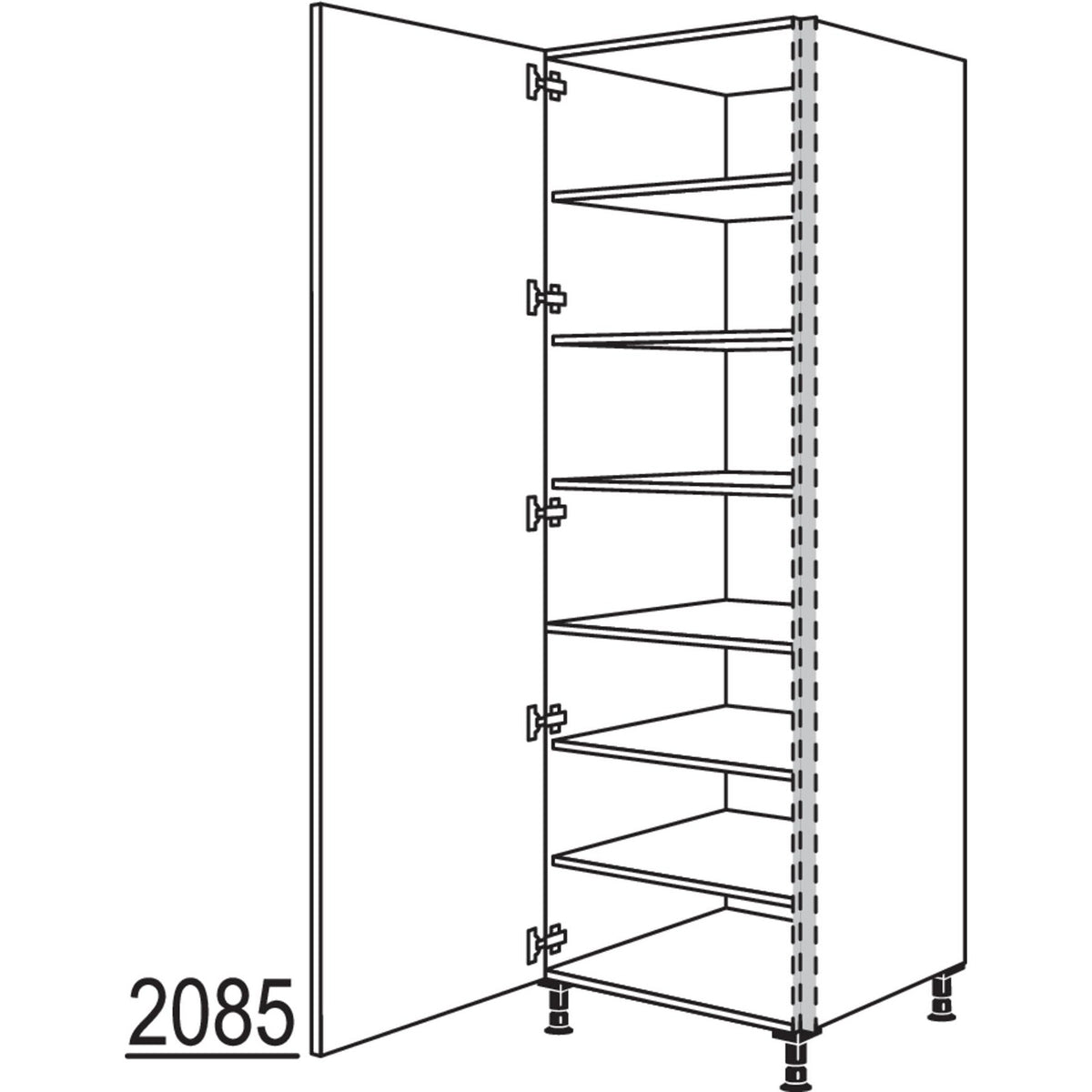 nobilia XL-Geschirr-- Vorratsschrank NHSF60-1X 34962
