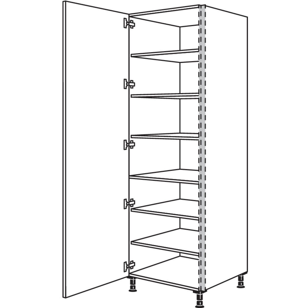 nobilia XL-Geschirr-- Vorratsschrank NHSF60-1X 34962
