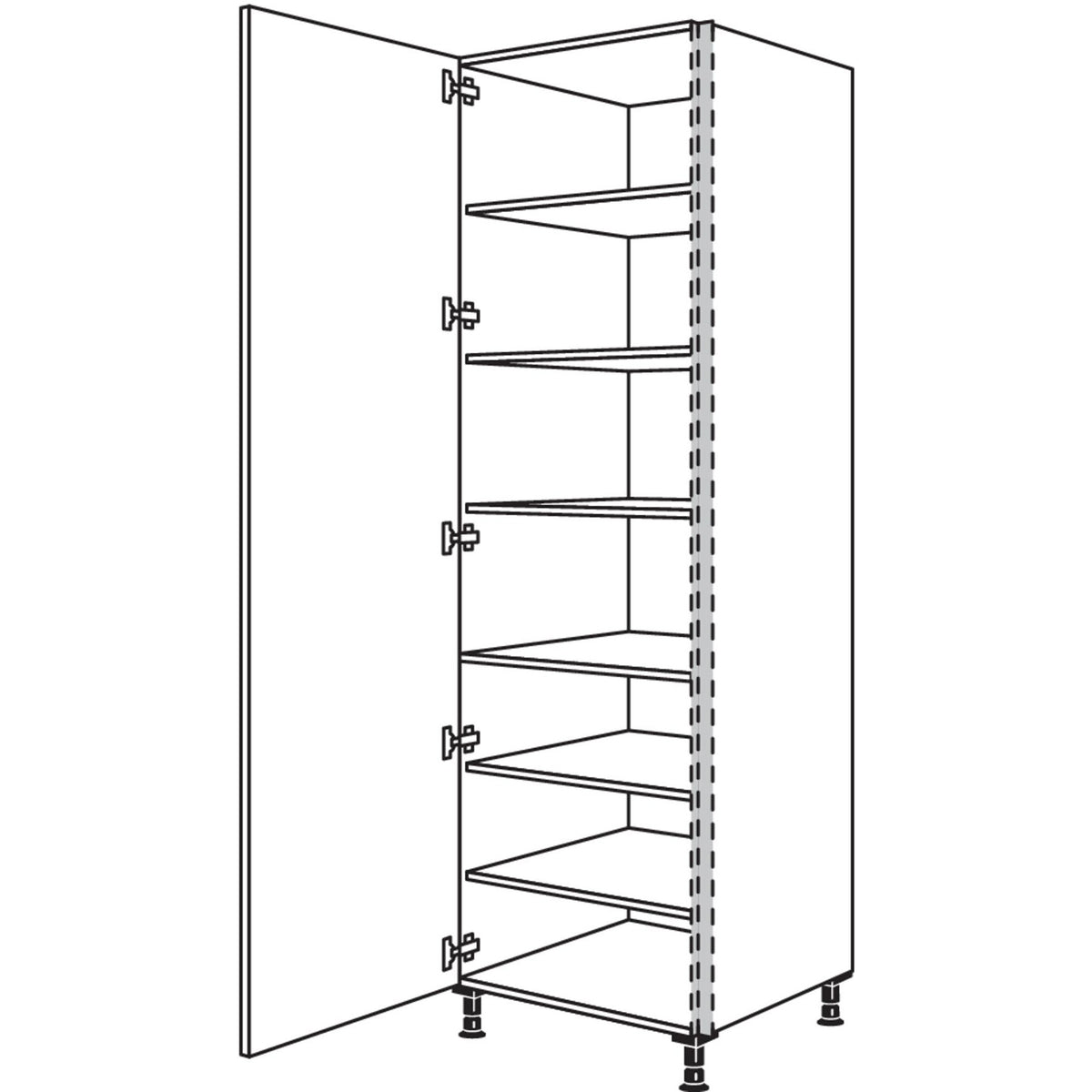 nobilia XL-Geschirr-- Vorratsschrank NHSF50-3X 56941