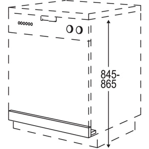 Nobilia XL-Geschirrspueler-Zwischenbau fuer integrierte Geschirrspueler fuer Geraetehoehe- 845 bis 865 mm GSUG60-X 38860