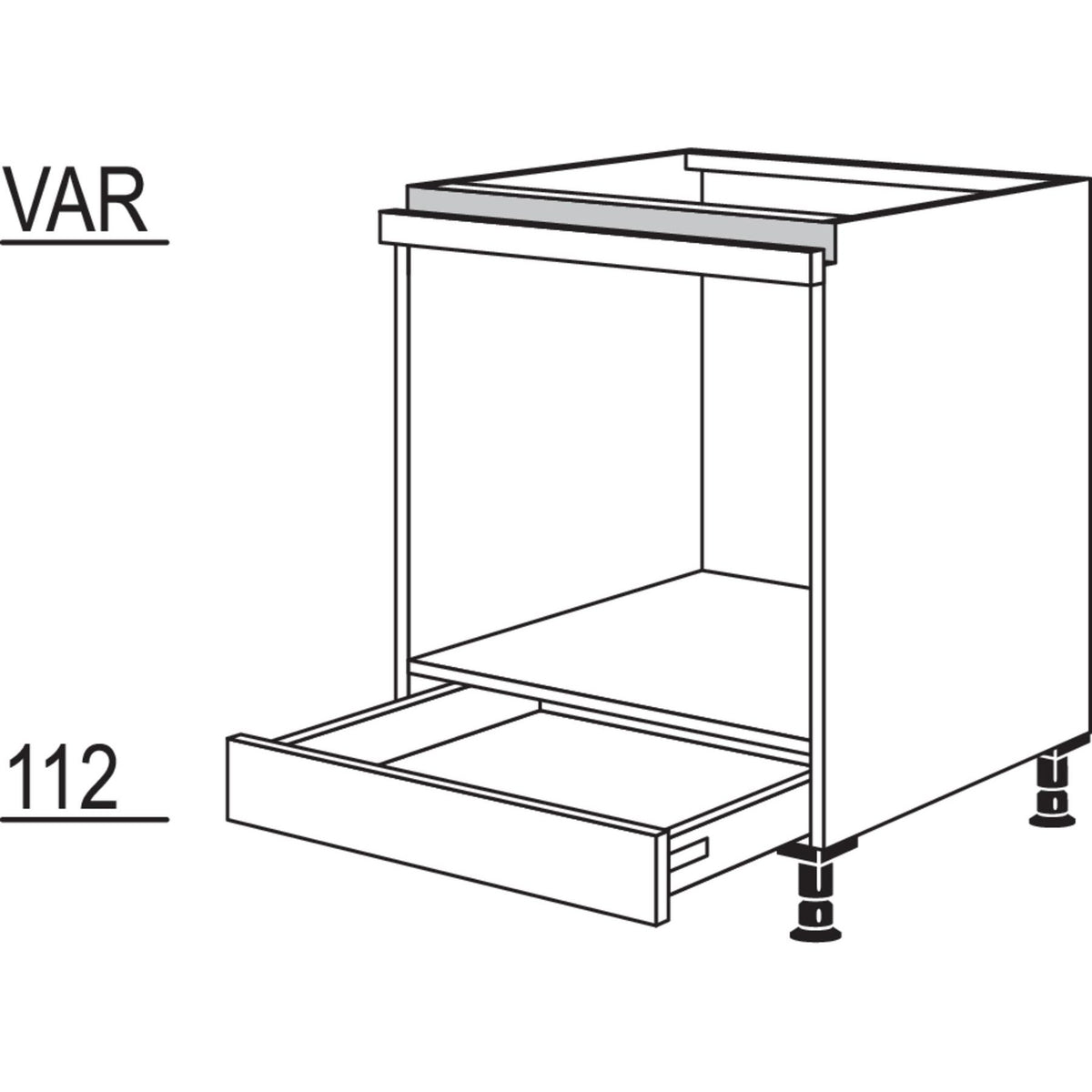 Nobilia XL-Herd-Umbauschrank NHUS60-X 56312