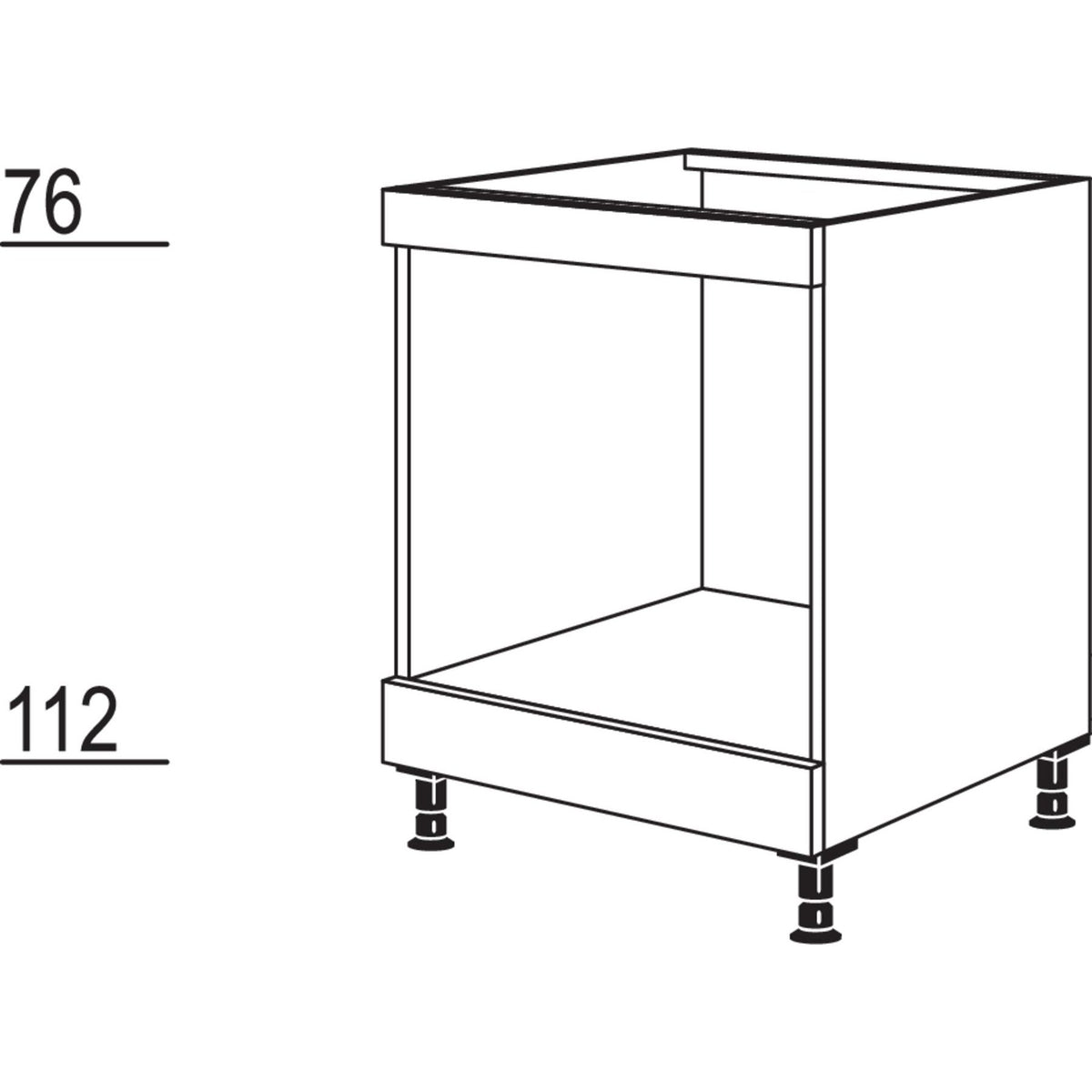 Nobilia XL-Herd-Umbauschrank Slim Line HUB-SL-X 37327
