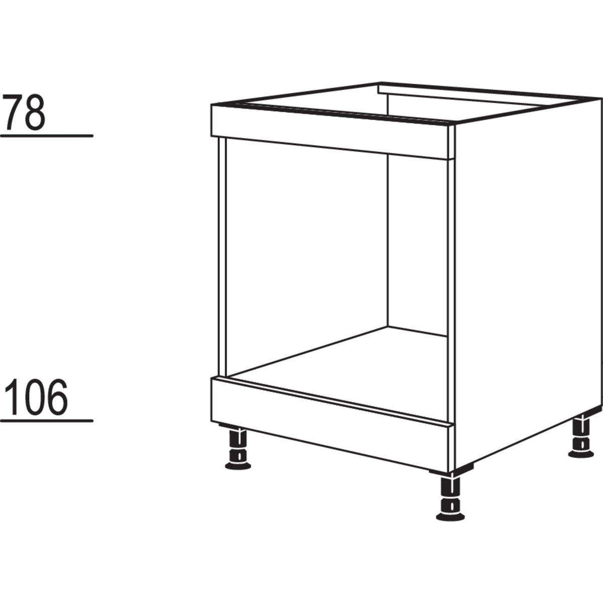 Nobilia XL-Herd-Umbauschrank Slim Line HUB-SL-X 37327