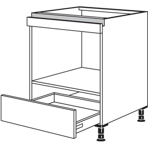 Nobilia XL-Herd-Umbauschrank fuer Mikrowellen-Geraete- Dampfgarer oder NHUM60-X 56323