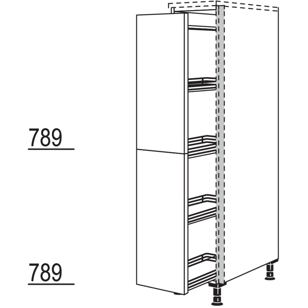 Nobilia XL-Highboard Apothekerschrank NHSA40-X 68414