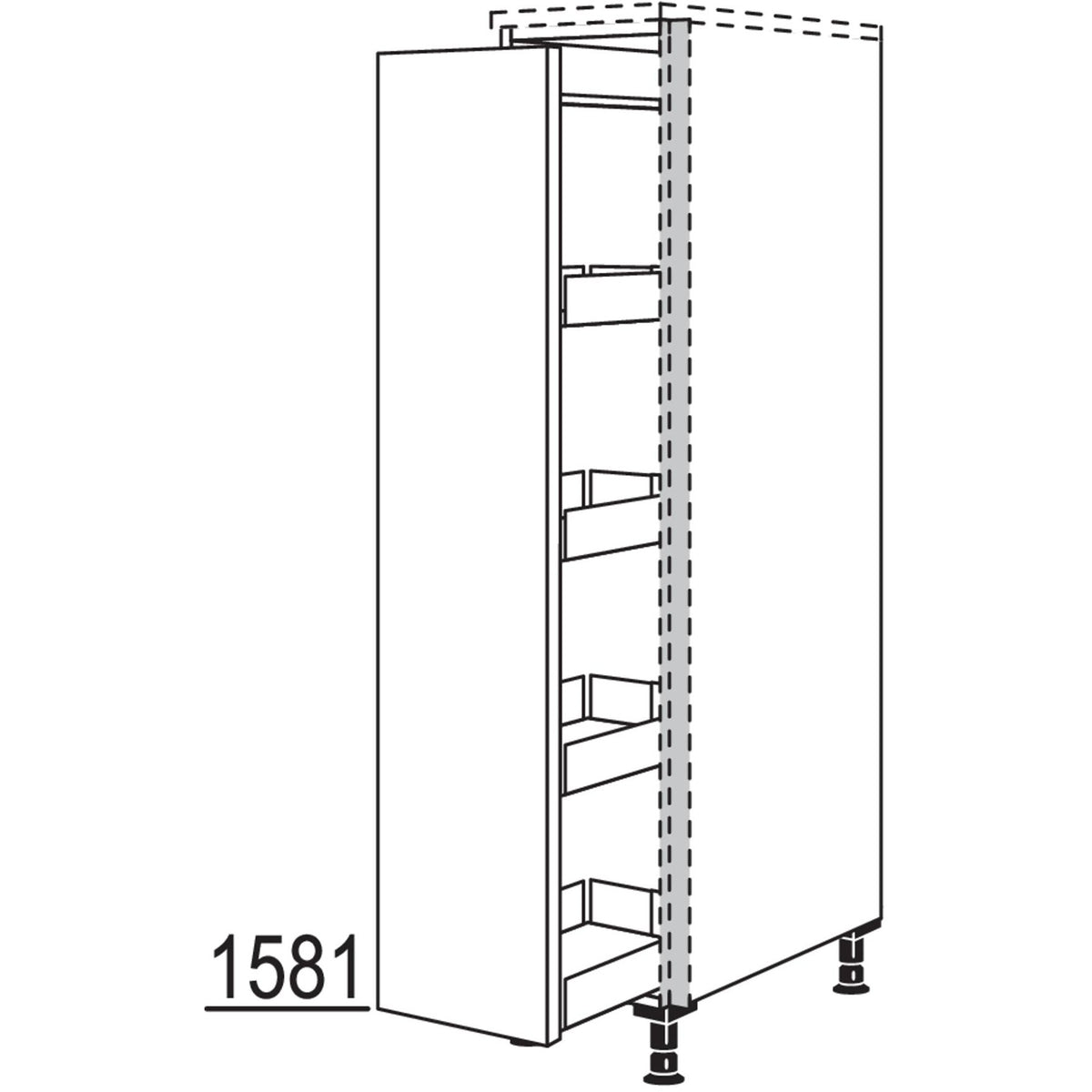 nobilia XL-Highboard Apothekerschrank NHSAF30-X 68715