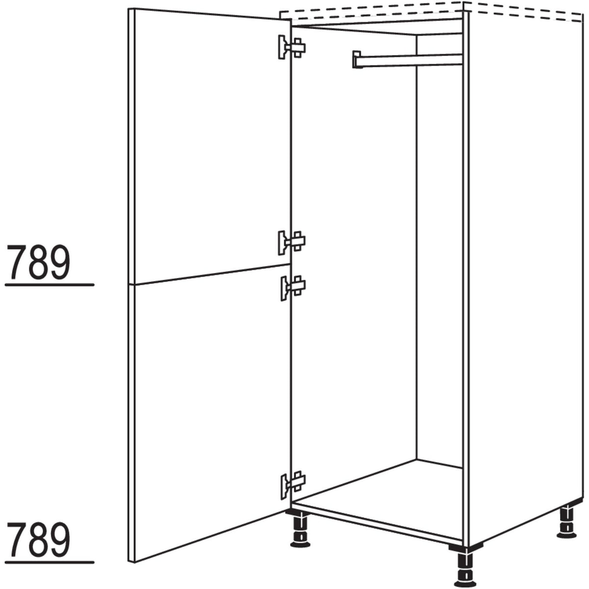 Nobilia XL-Highboard Garderobenschrank HDWG60-X 279