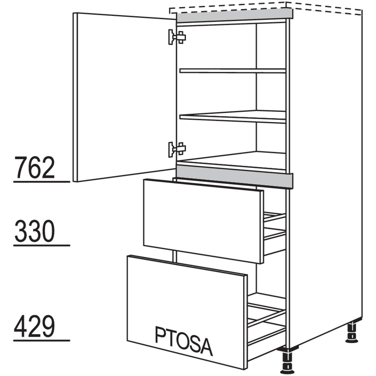 nobilia XL-Highboard LH2A60-X 53777