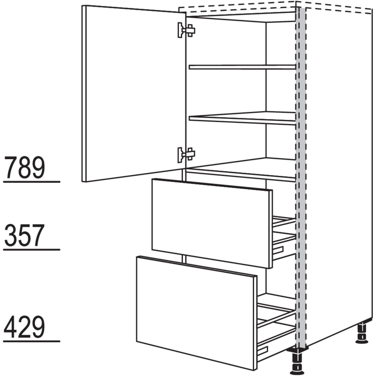 Nobilia XL-Highboard NHS2A40-X 68881