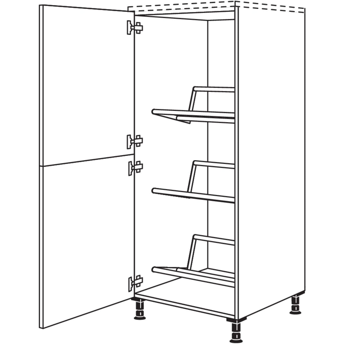 Nobilia XL-Highboard fuer Getraenkekisten HDGTK60-X 31754