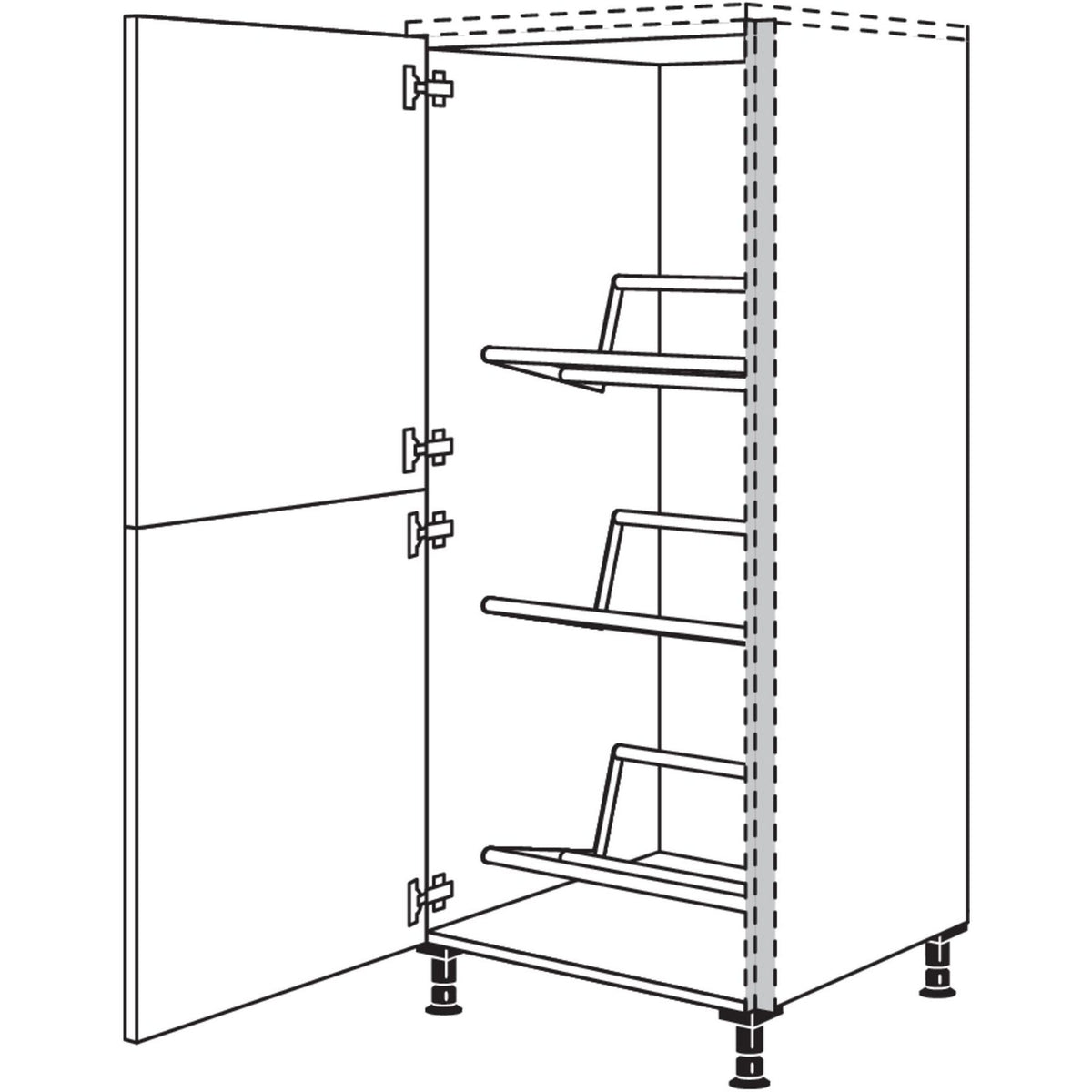 Nobilia XL-Highboard fuer Getraenkekisten NHSGTK60-X 62754
