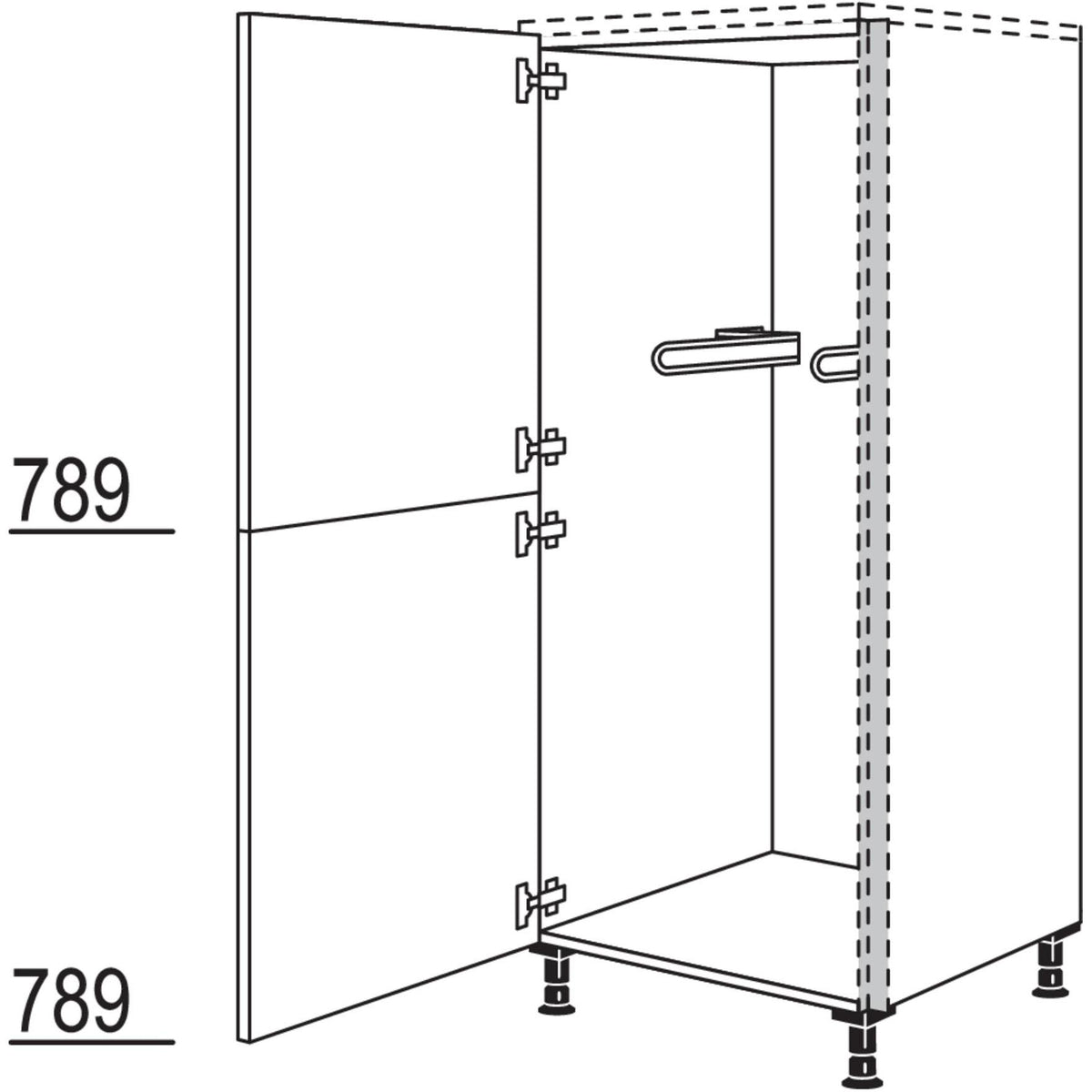 Nobilia XL-Highboard mit Multifunktionshalterung Laundry-Area NHSOS50-X 68574