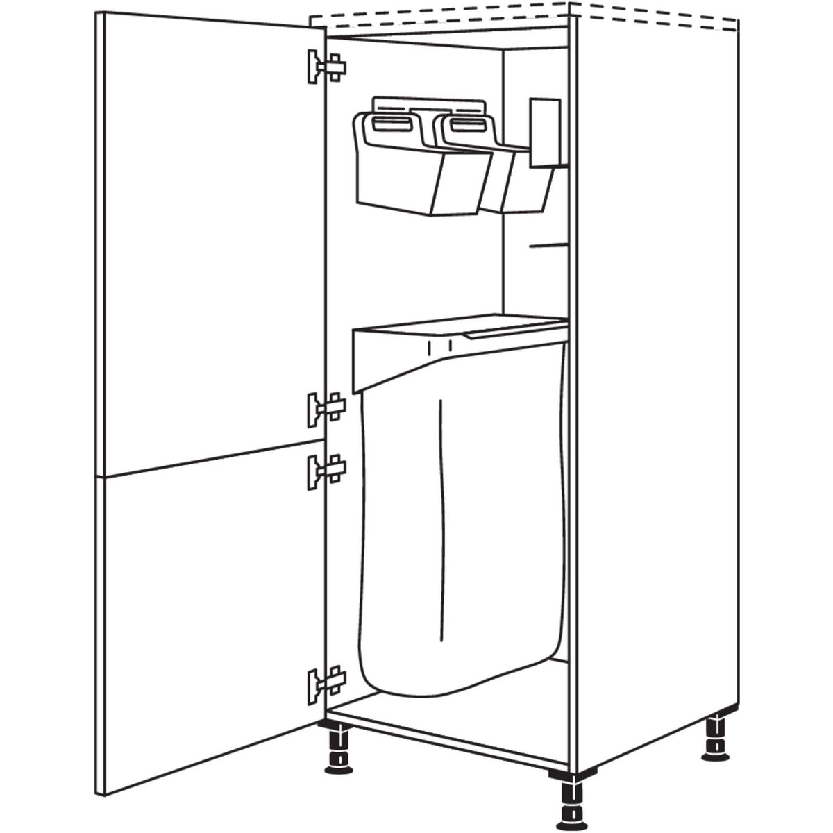 Nobilia XL-Highboard mit Ordnungssystem Laundry-Area HOS50-X 33575