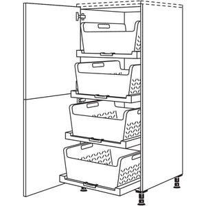 Nobilia XL-Highboard mit Waeschekorb-Tablar Laundry-Area HDWTAB60-X 37569