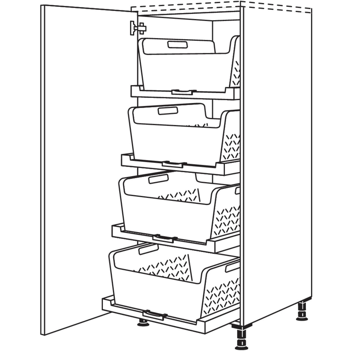 nobilia XL-Highboard mit Waeschekorb-Tablar Laundry-Area HWTABF60-X 32530