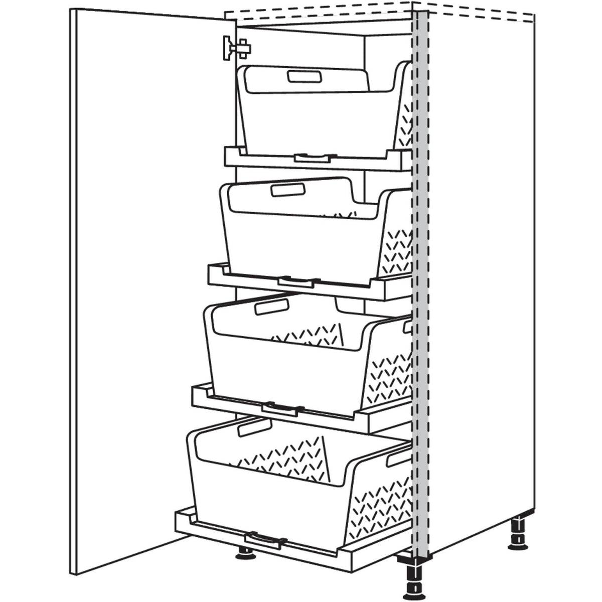 nobilia XL-Highboard mit Waeschekorb-Tablar Laundry-Area NHSWTABF60-X 68700