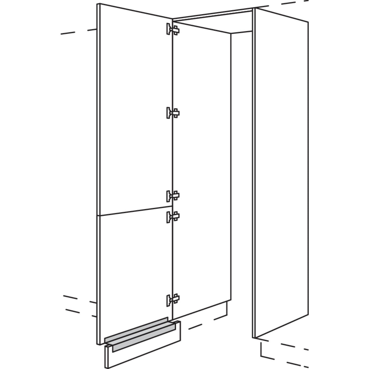Nobilia XL-Hochschrank-Durchgangstuer HDWDT60-1X 56636