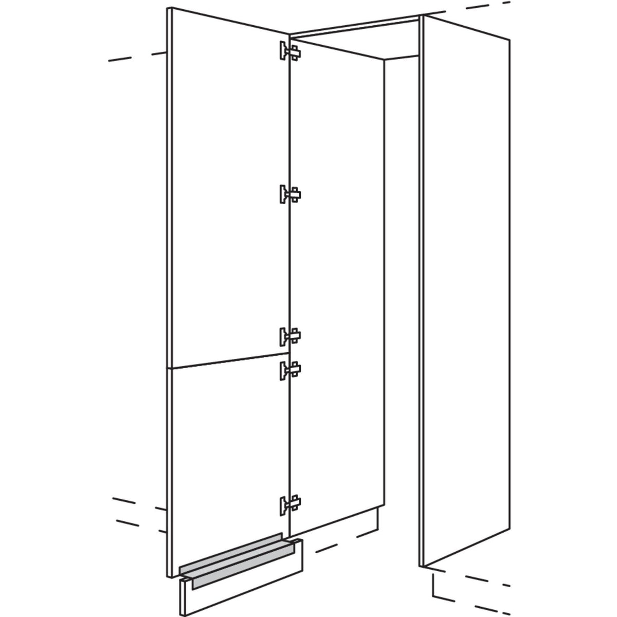 Nobilia XL-Hochschrank-Durchgangstuer HDWDT60-2X 56656