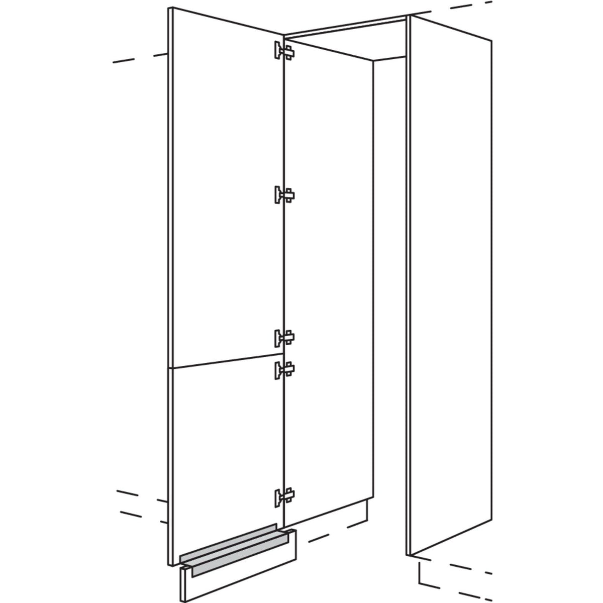 Nobilia XL-Hochschrank-Durchgangstuer HDWDT60-3X 56676
