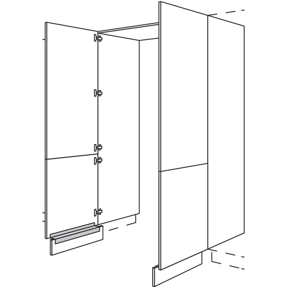 Nobilia XL-Hochschrank-Durchgangstuer HDWDT120-2X 56659
