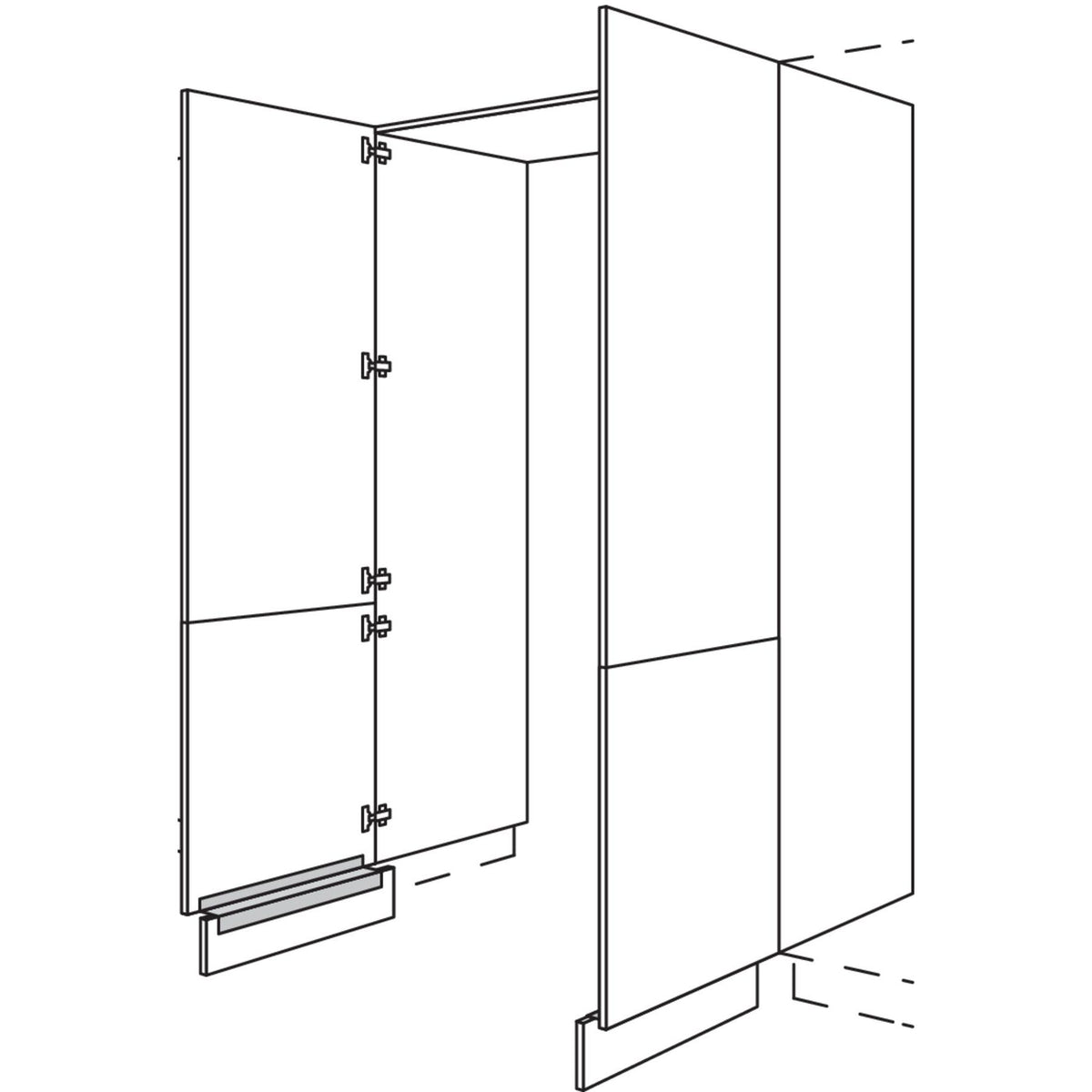 Nobilia XL-Hochschrank-Durchgangstuer HDWDT100-3X 56678