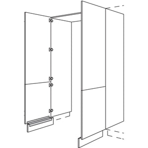 Nobilia XL-Hochschrank-Durchgangstuer HDWDT80-3X 56677