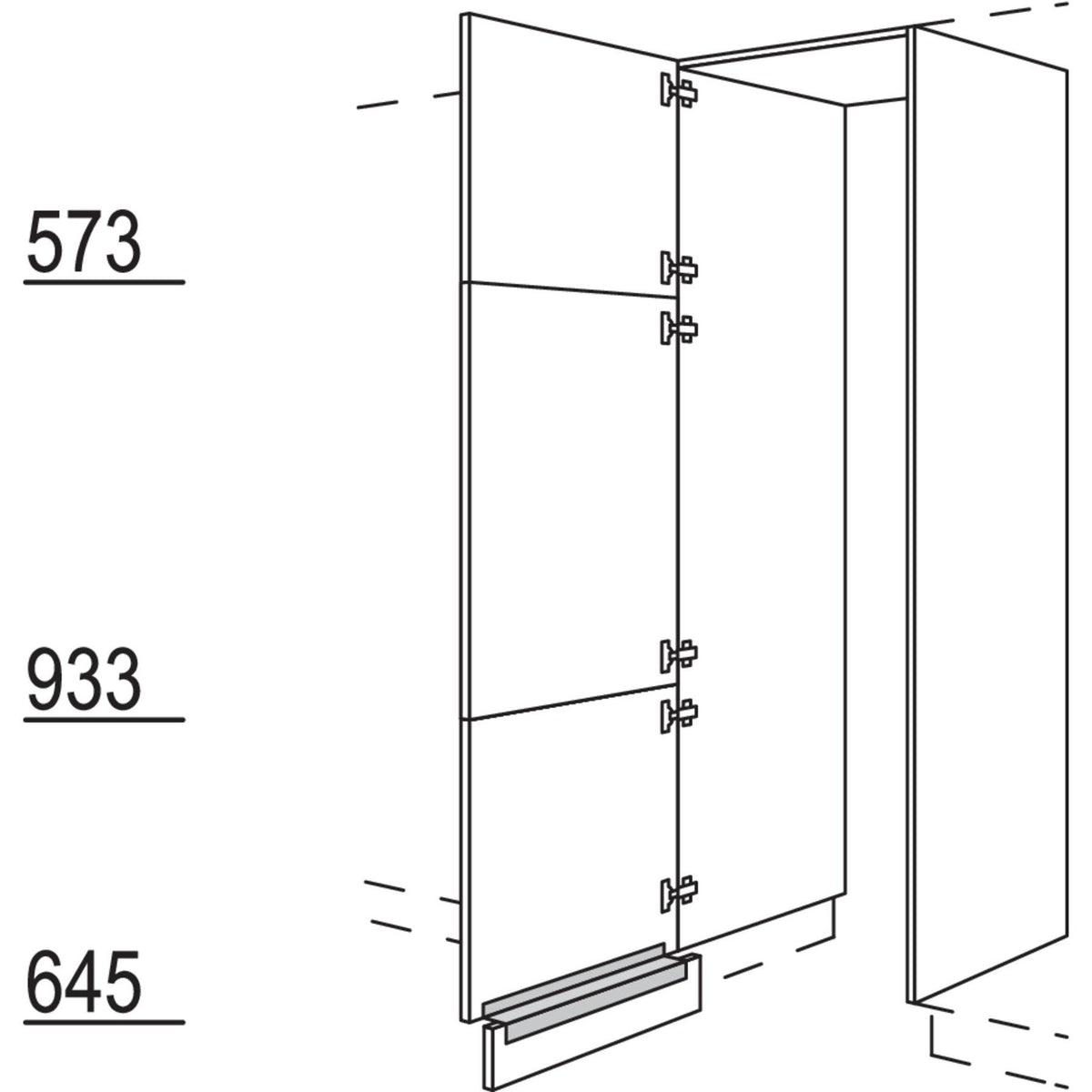 Nobilia XL-Hochschrank-Durchgangstuer HWDT60-2X 56651