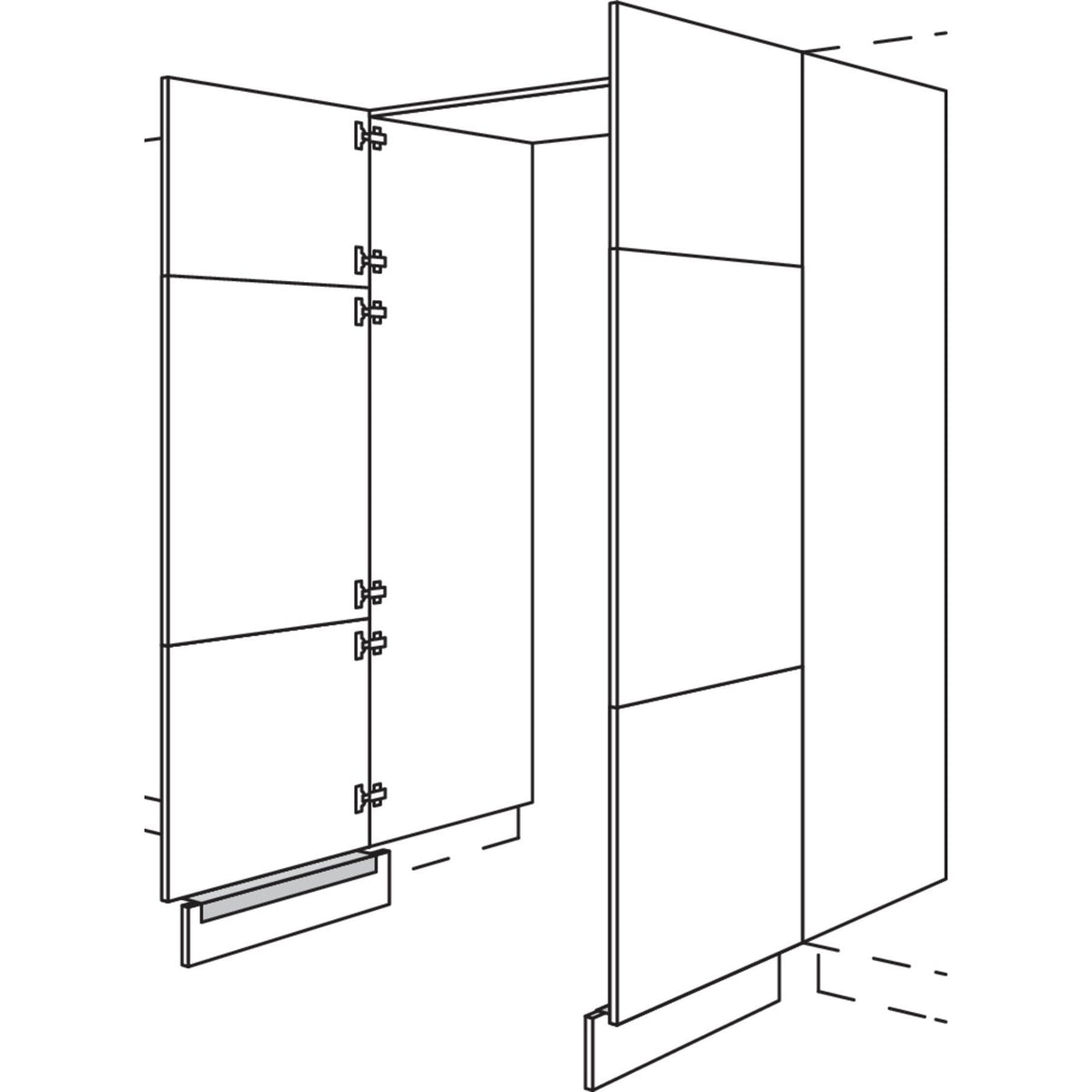 Nobilia XL-Hochschrank-Durchgangstuer HWDT120-1X 56634
