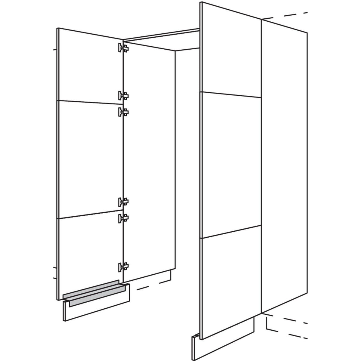 Nobilia XL-Hochschrank-Durchgangstuer HWDT80-2X 56652
