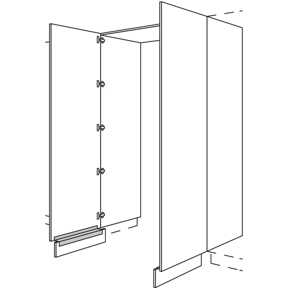 nobilia XL-Hochschrank-Durchgangstuer HWDTF100-3X 56698