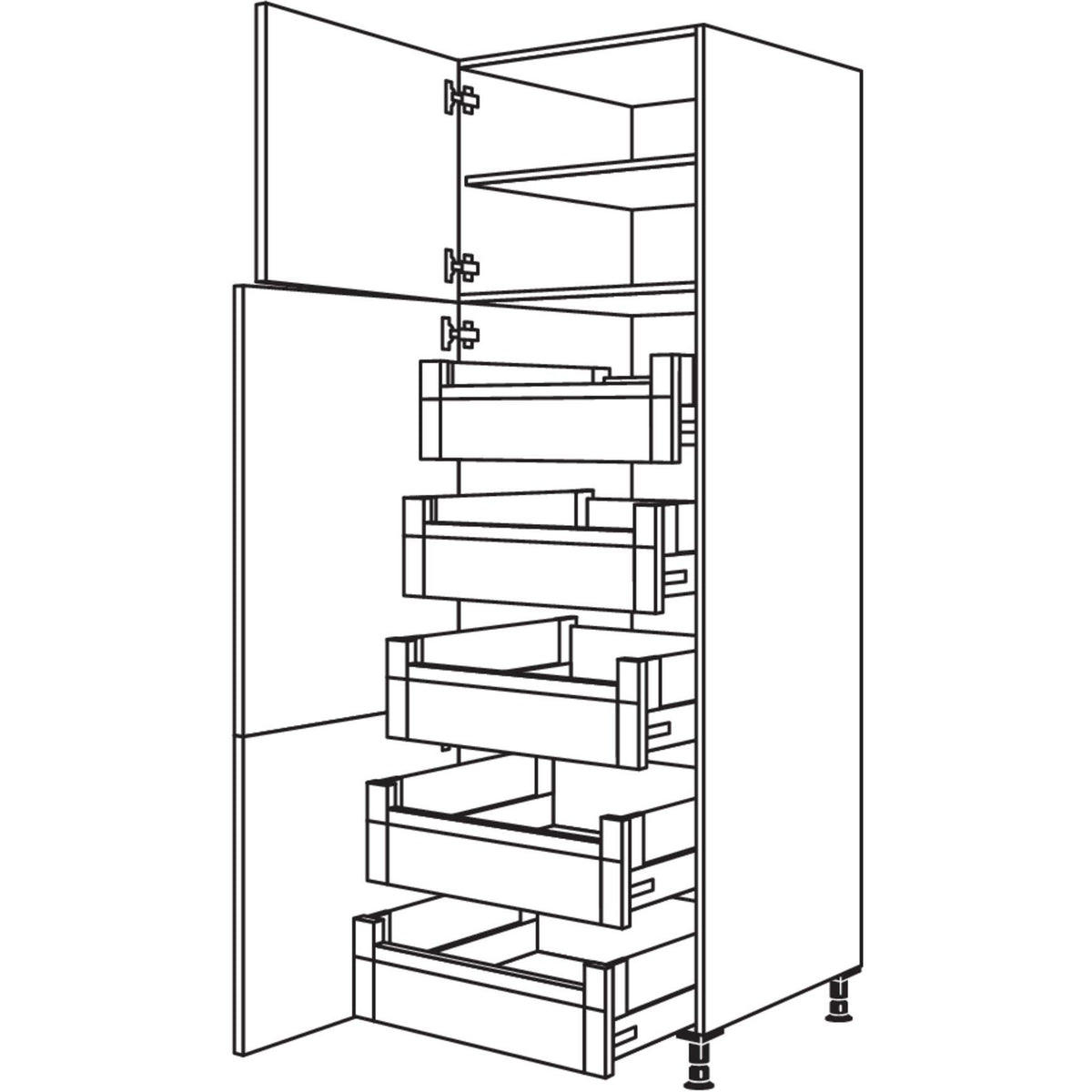Nobilia XL-Hochschrank HI40-2X 40244