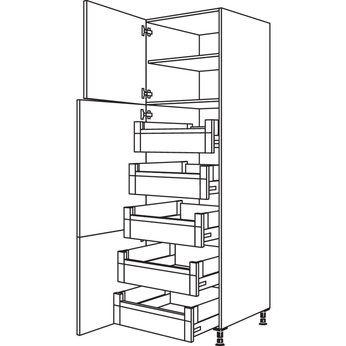 Nobilia XL-Hochschrank HI40-3X 50244
