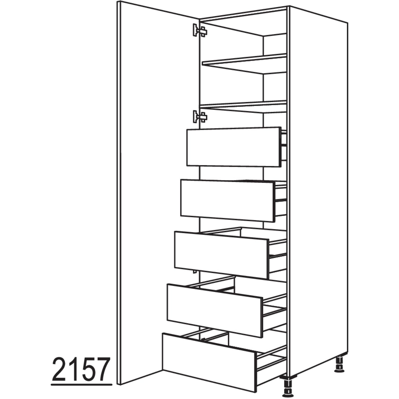 nobilia XL-Hochschrank HIF60-2X 40256