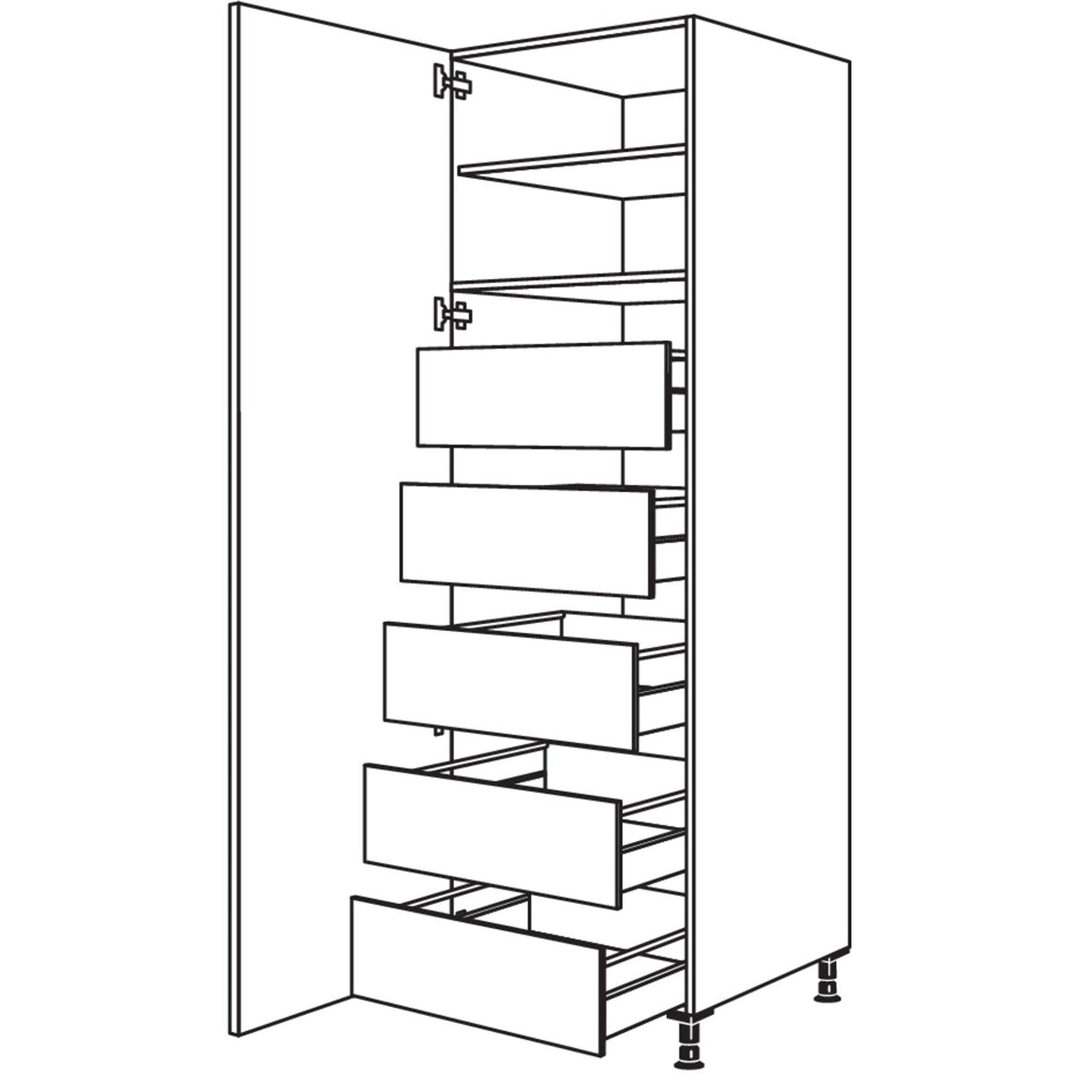 nobilia XL-Hochschrank HIF60-2X 40256