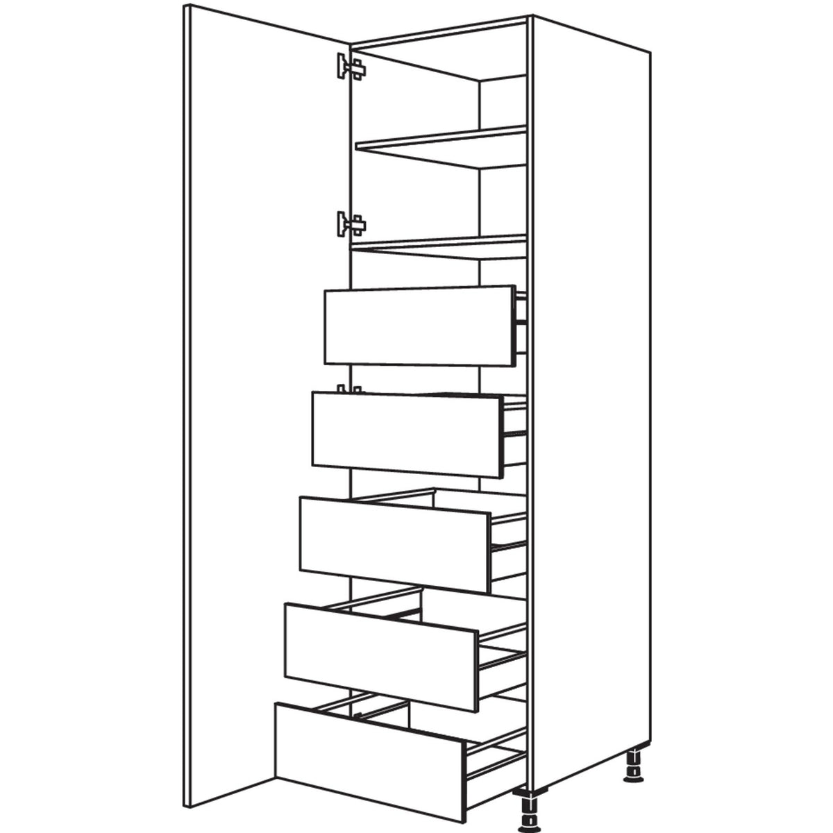 nobilia XL-Hochschrank HIF60-3X 50220
