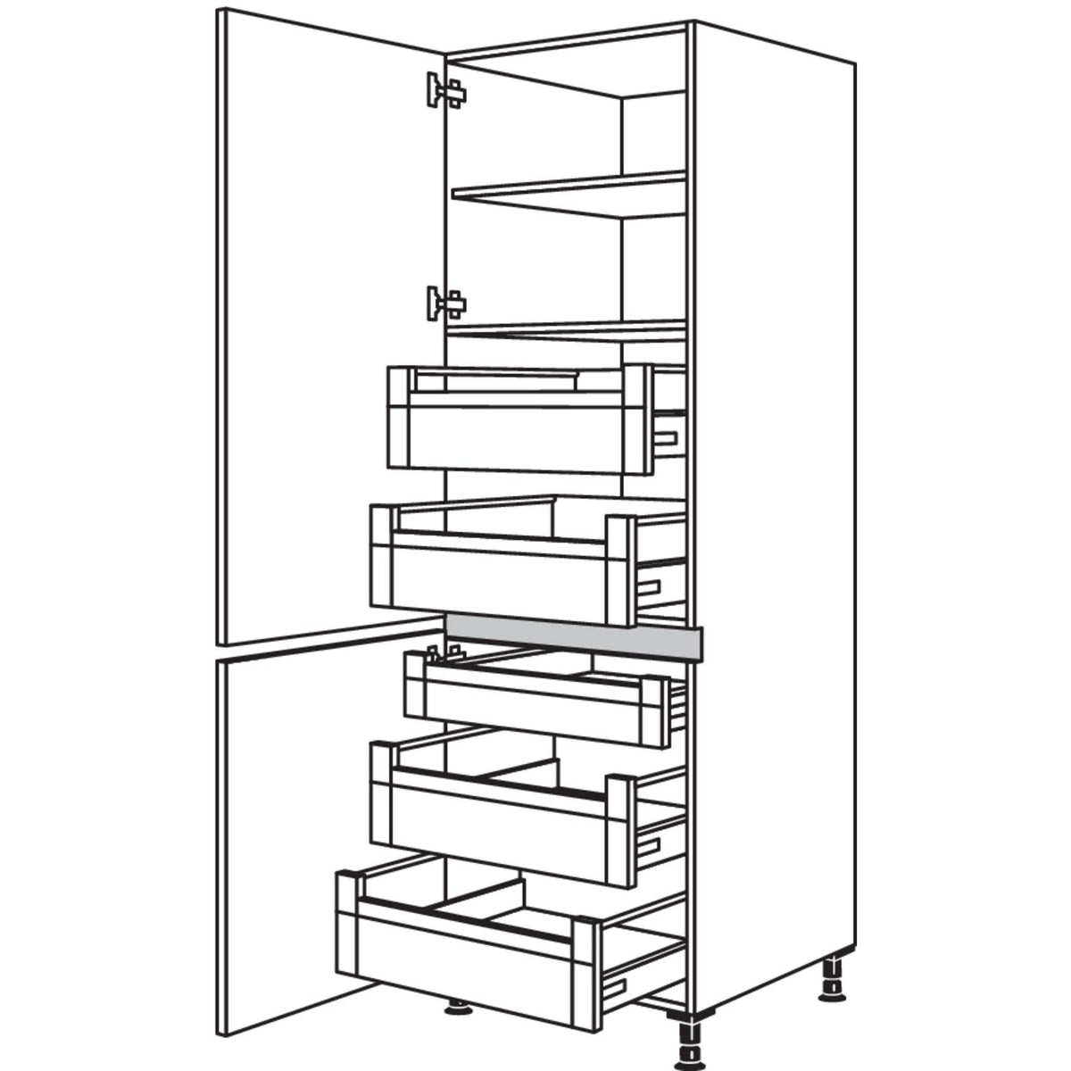 Nobilia XL-Hochschrank NHI50-1X 30315
