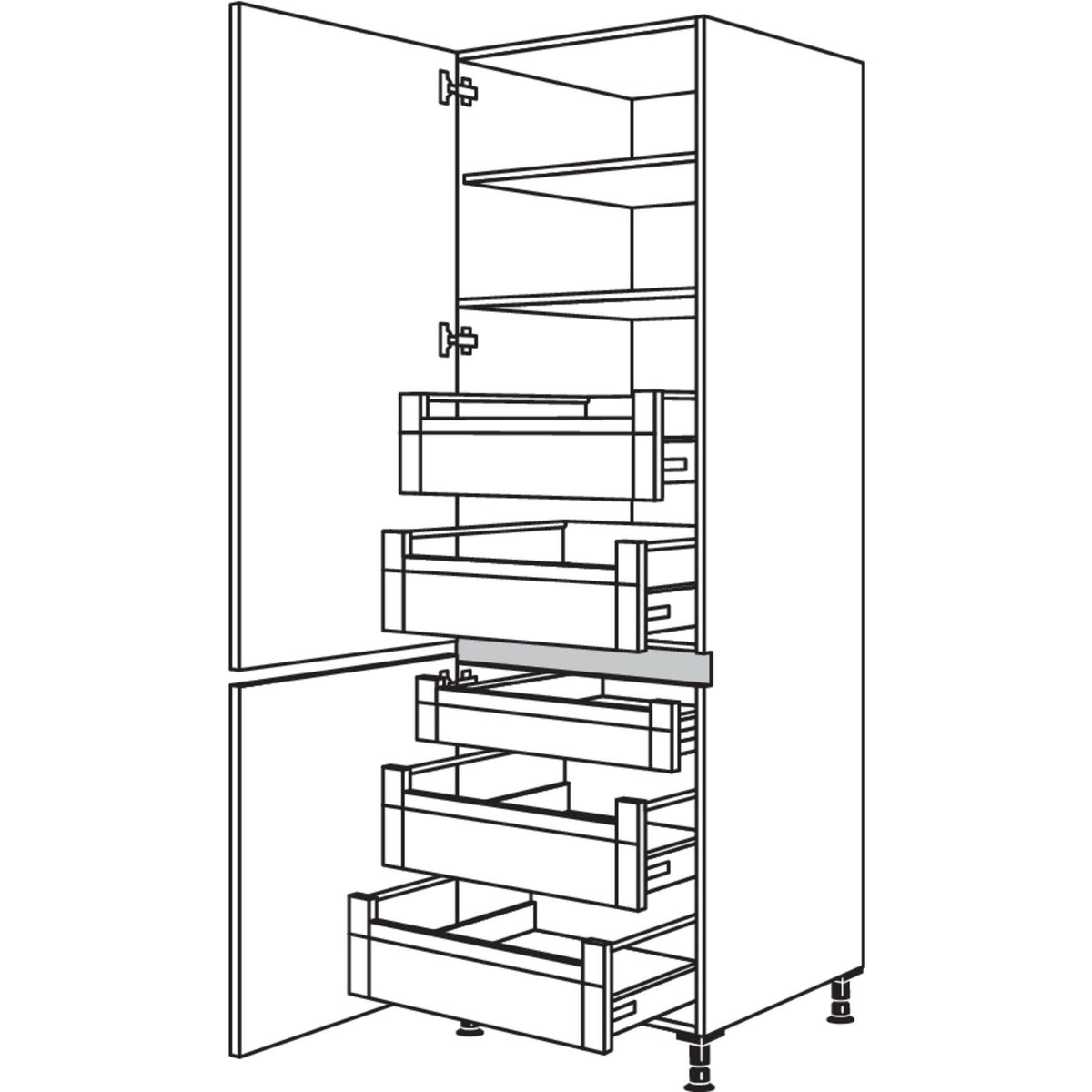 Nobilia XL-Hochschrank NHI60-2X 43317