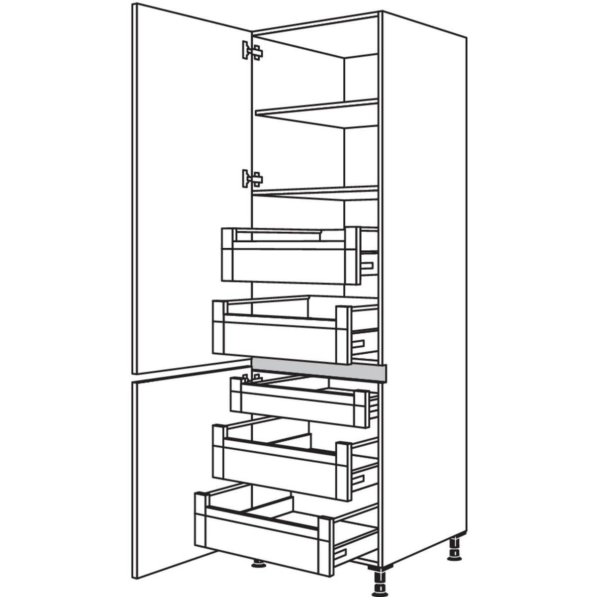 Nobilia XL-Hochschrank NHI60-3X 53317