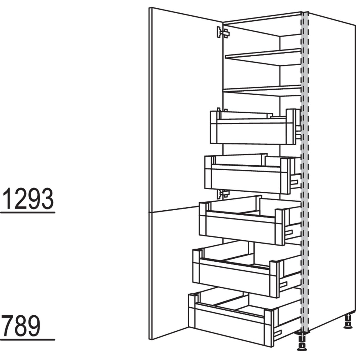 Nobilia XL-Hochschrank NHSI50-1X 34919