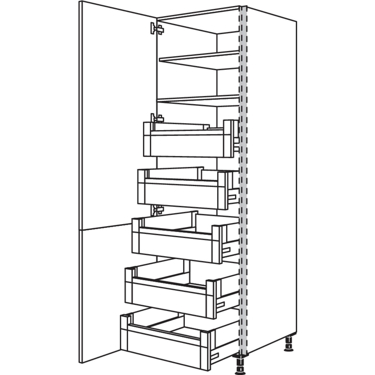 Nobilia XL-Hochschrank NHSI50-2X 45919