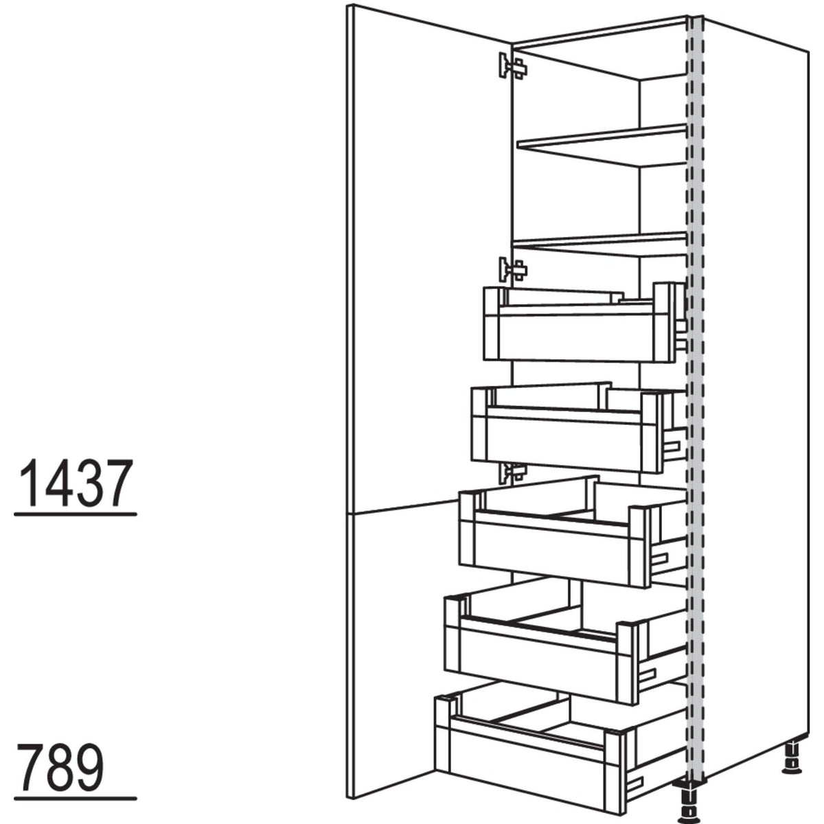 Nobilia XL-Hochschrank NHSI50-3X 56919