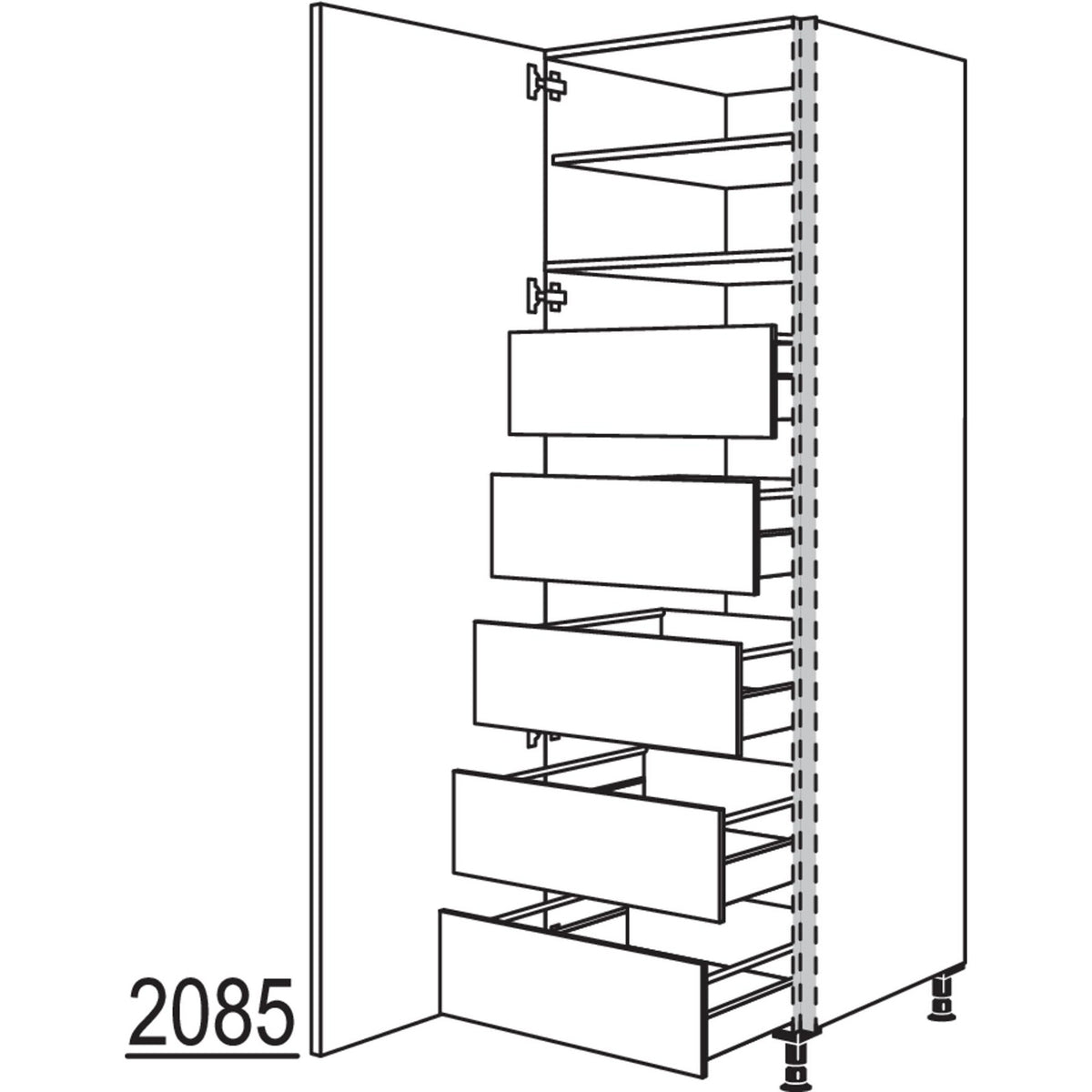 nobilia XL-Hochschrank NHSIF60-1X 34956