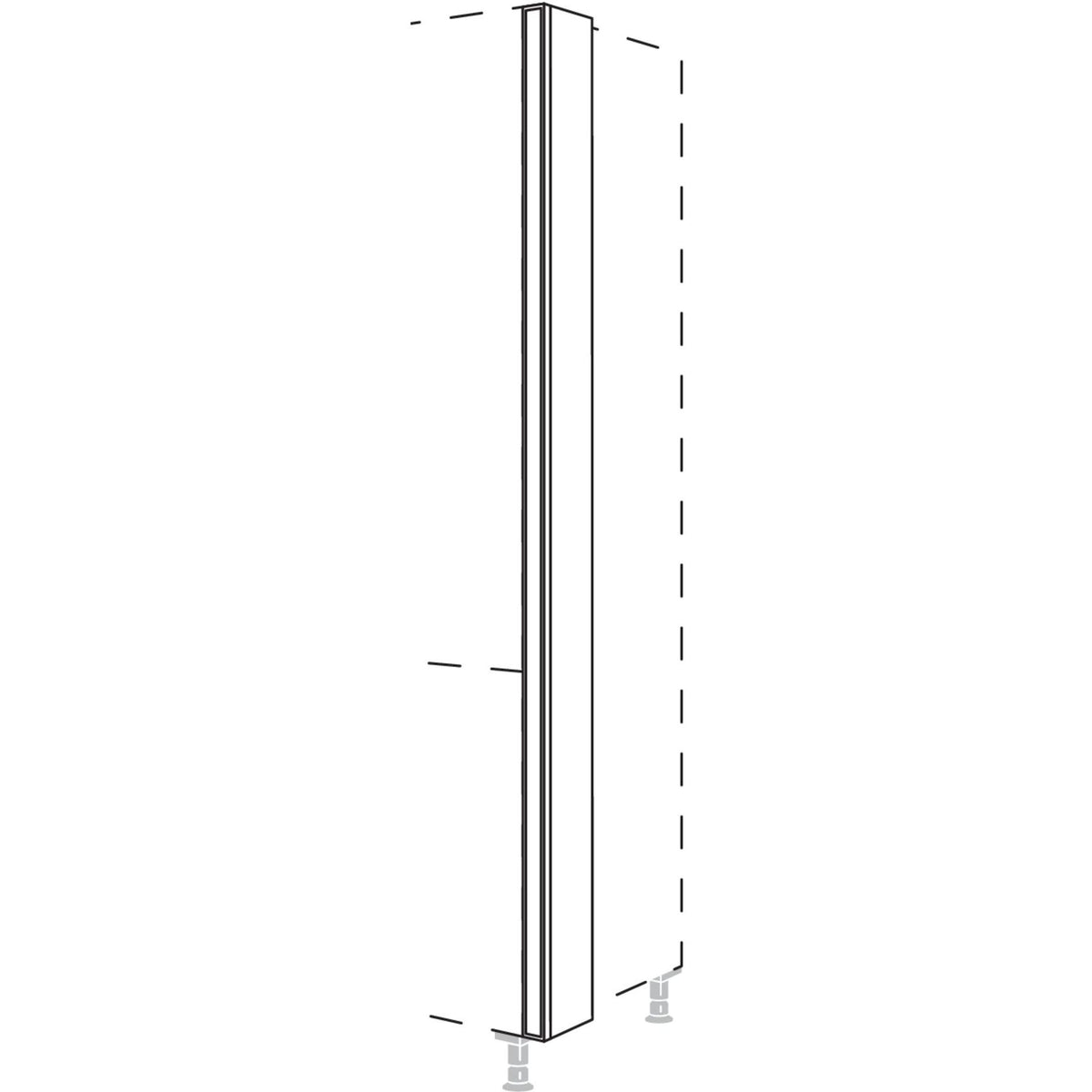 Nobilia XL-Hochschrank-Pilaster als Zwischenloesung fuer Hochschraenke- Hoehe 2X HPIHZ-2X 55735