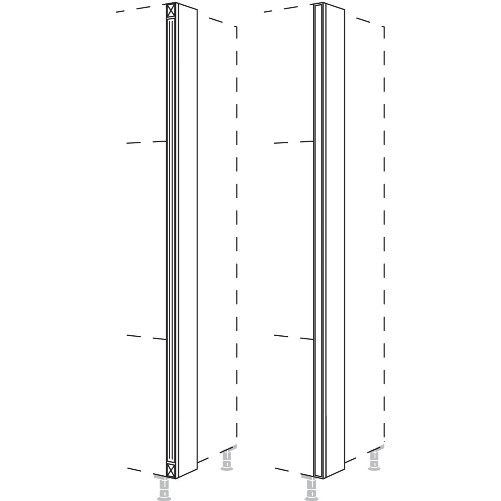 nobilia XL tall cabinet pilaster as intermediate solution for tall cabinets, height 3X HPIZ-3X