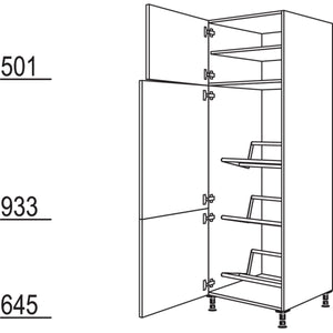 Nobilia XL-Hochschrank fuer Getraenkekisten HGTK60-1X 34276