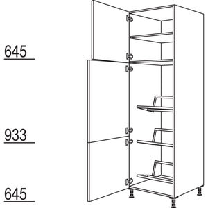 Nobilia XL-Hochschrank fuer Getraenkekisten HGTK60-3X 53276